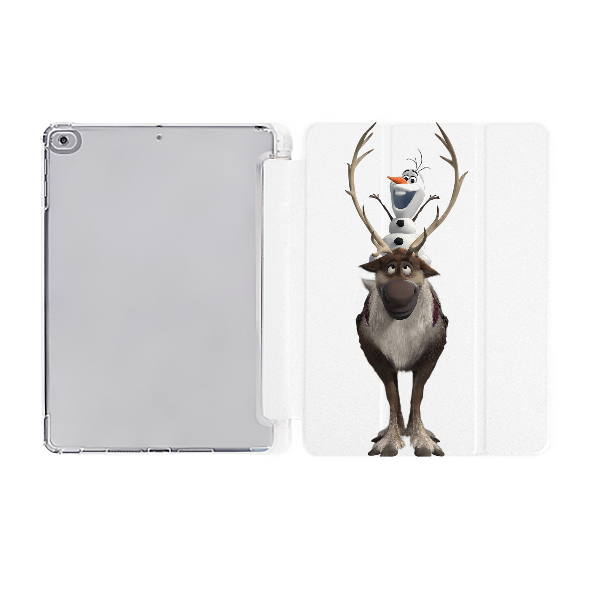 （画像用） アナと雪の女王 アンナ エルサ Frozen Anna Elsa IPad ケース ペン収納付き 三つ折りスタンド PUレザー×シリコン 対応機種9.5/10.5/10.9インチ